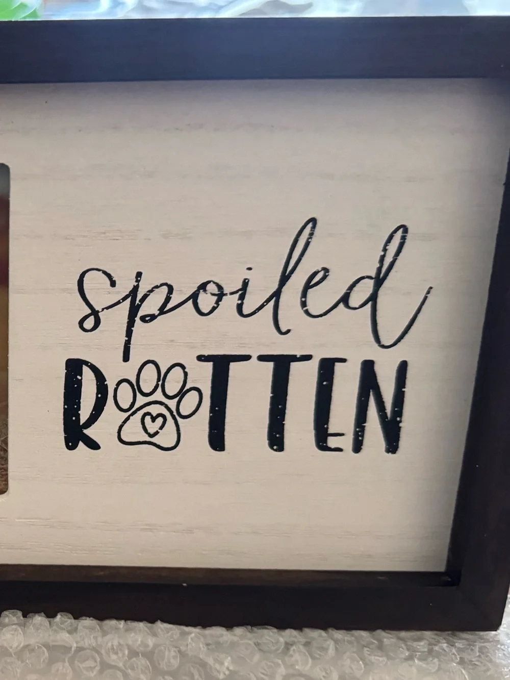 Dog Photo Frame - White/Brown 